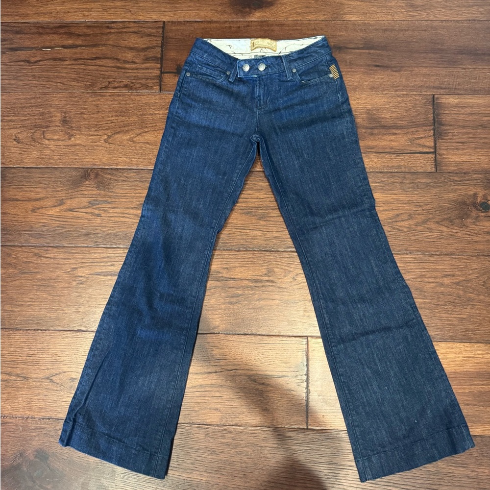 Women's Paige Coldwater Canyon Mid-Rise Bootcut Blue Jeans size 26